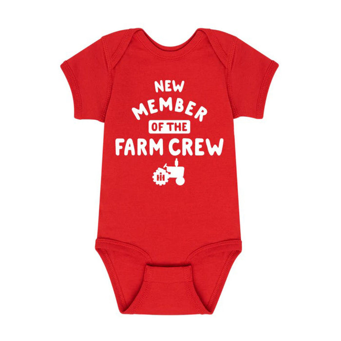 New Member of the Farm Crew IH Infant Red Bodyshirt
