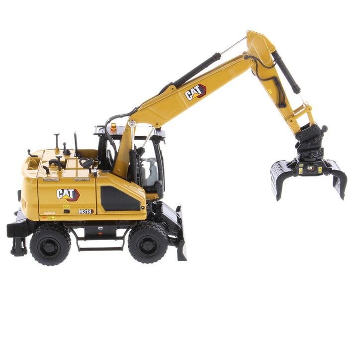 1/50 CAT M318 Wheeled Excavator w/ Bucket & Grapple