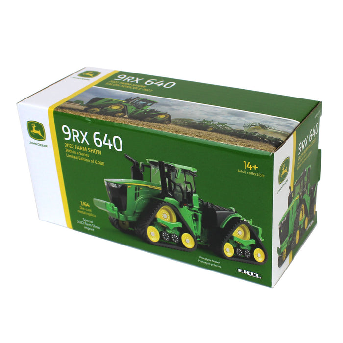 Silver Chase ~ 1/64 John Deere 9RX 640, 2022 Farm Show Edition, ERTL Prestige Collection