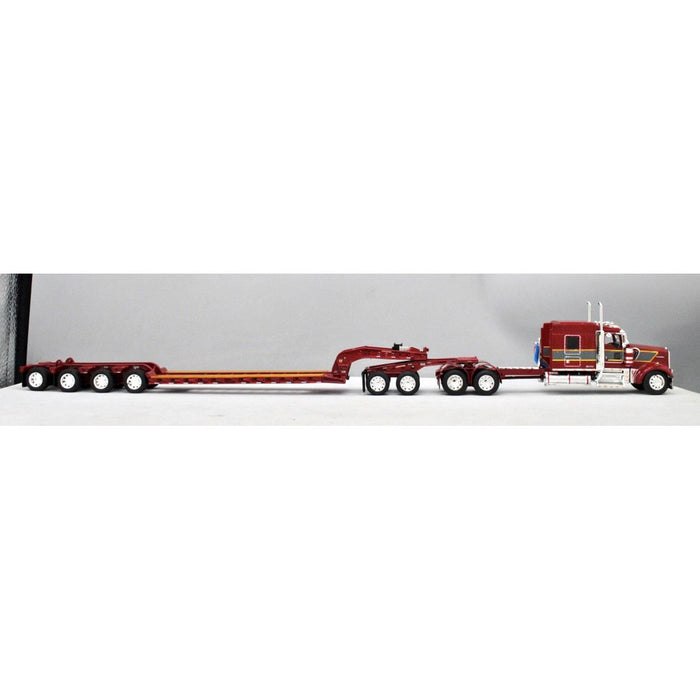 1/64 Kenworth W900L & Fontaine Magnitude Tri-axle Lowboy w/ Jeep & Flip Axle, DCP by First Gear