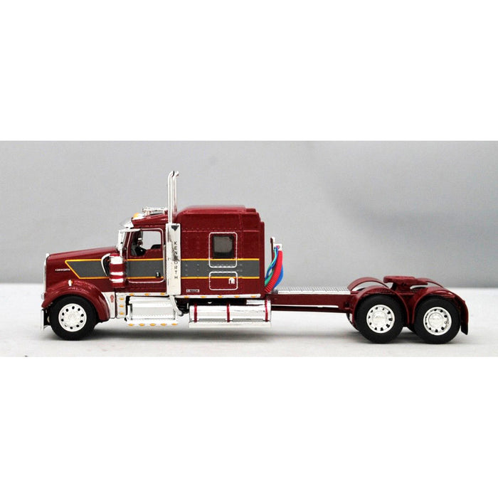 1/64 Kenworth W900L & Fontaine Magnitude Tri-axle Lowboy w/ Jeep & Flip Axle, DCP by First Gear