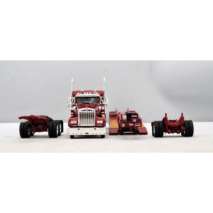 1/64 Kenworth W900L & Fontaine Magnitude Tri-axle Lowboy w/ Jeep & Flip Axle, DCP by First Gear