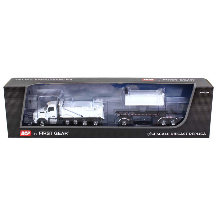 1/64 White Kenworth T880 Rogue Dump w/ Rogue Transfer Dump Trailer, DCP by First Gear