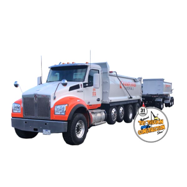 1/64 Kenworth T880 Dump with Dolly & Rogue Tandem Dump Trailer, Knife River, 2021 Nat'l Toy Truck 'N Construction
