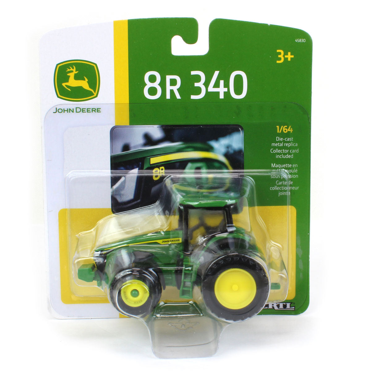 1/64 John Deere 8R 340 Tractor with Front Duals & Rear Triples by