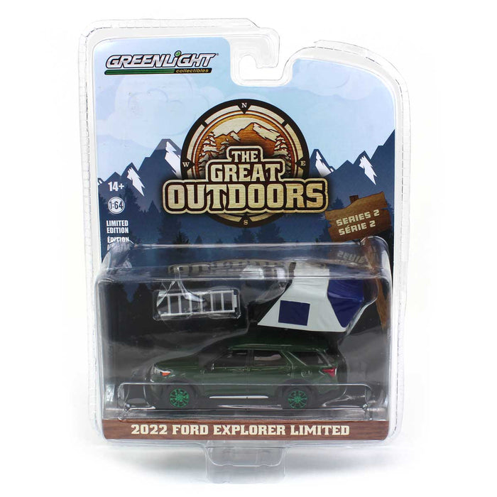 1/64 2022 Ford Explorer with Rooftop Tent, Great Outdoors Series 2--CHASE UNIT