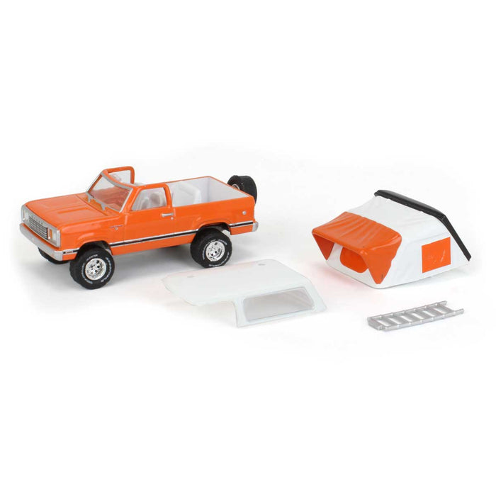 1/64 1977 Dodge Ramcharger SE with Rooftop Tent, Orange, Great Outdoors Series 2