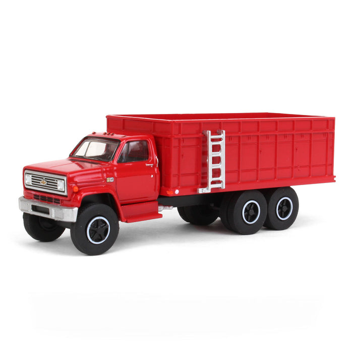 1/64 1983 Chevrolet C70 Tandem Grain Truck w/ Red Cab & Red Bed