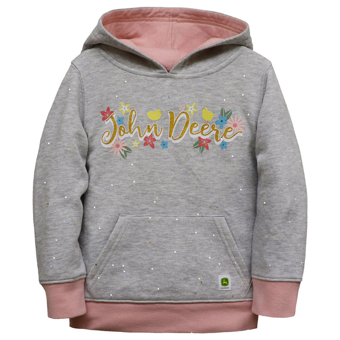 Toddler John Deere Flowers Fleece Hooded Sweatshirt