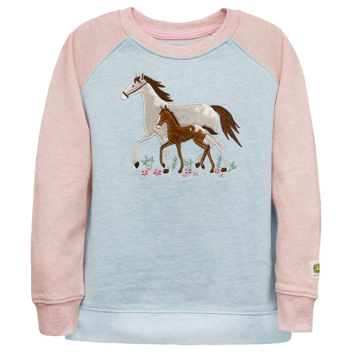 Toddler John Deere Mama & Foal Crew Neck Sweatshirt