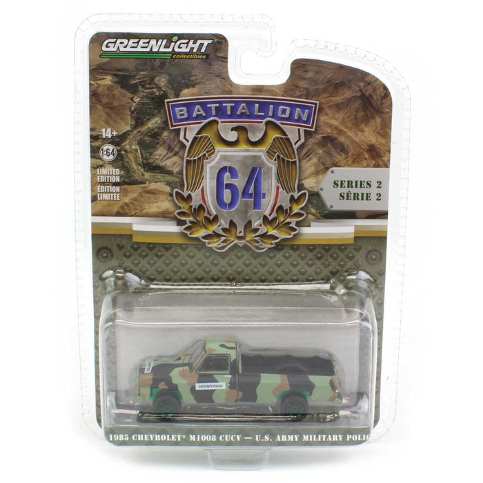 1/64 1985 Chevrolet M1008 CUCV, US Army Military Police, Camo, Battalion 64 Series 2--CHASE UNIT