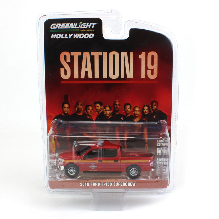 1/64 2018 Ford F-150 Supercrew, Seattle Fire Dept. Station 19 TV Series, Hollywood Series 36