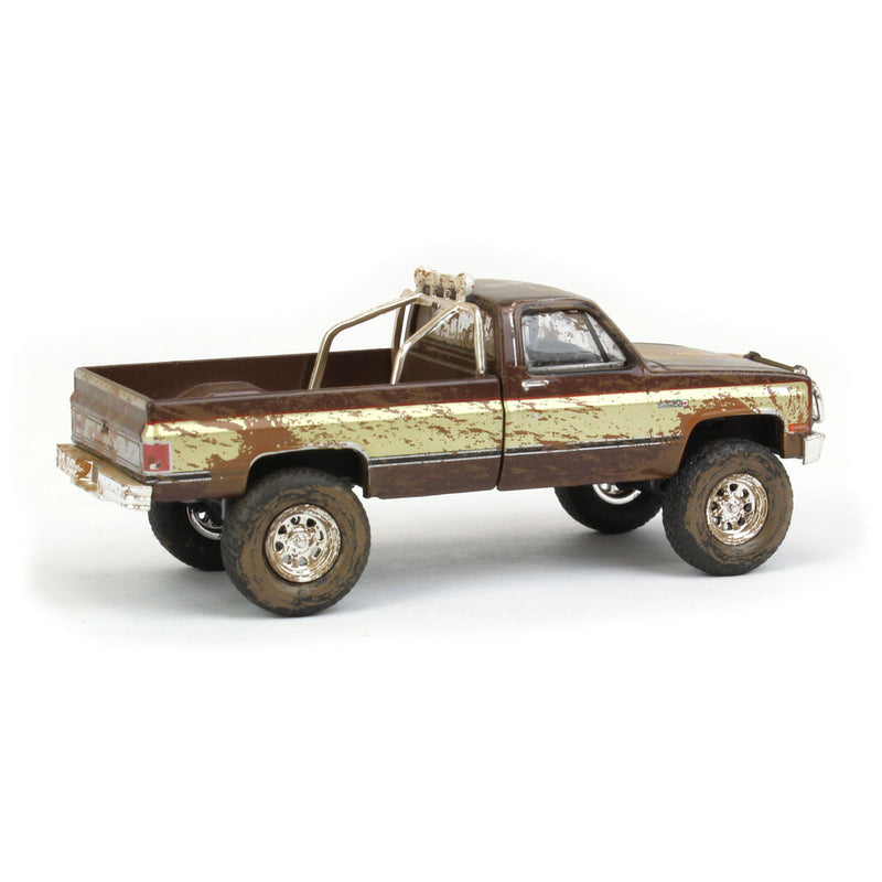 1/64 1982 GMC K-2500, Fall Guy Pickup Truck, Dirty Version, Fall Guy Stuntman Association Series
