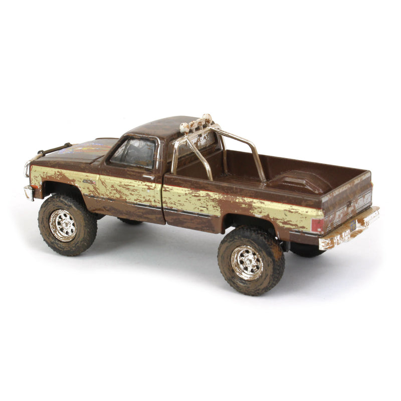 1/64 1982 GMC K-2500, Fall Guy Pickup Truck, Dirty Version, Fall Guy Stuntman Association Series