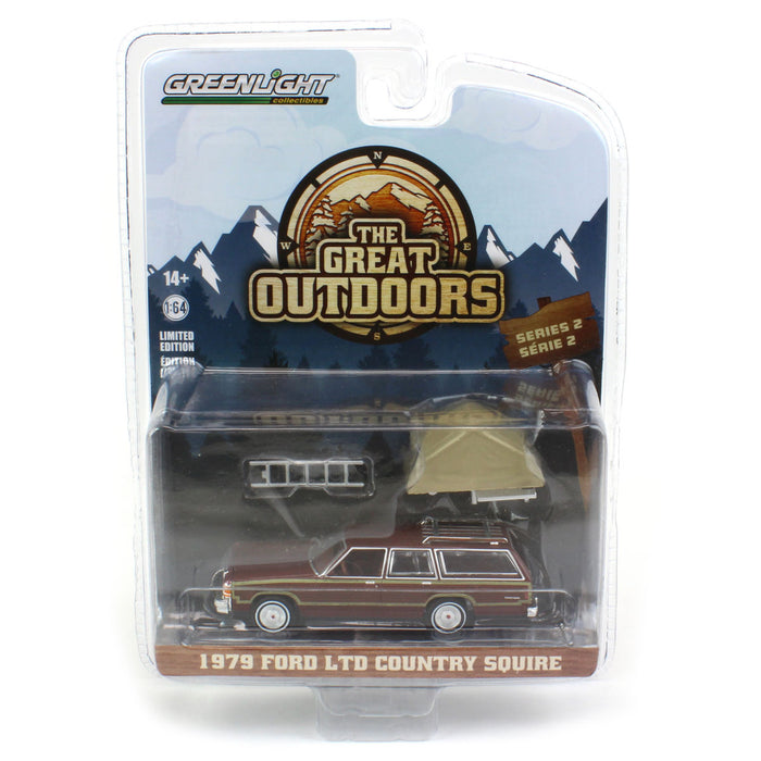 1/64 1979 Ford LTD Country Squire with Cartop Sleeper Tent, Great Outdoors Series 2