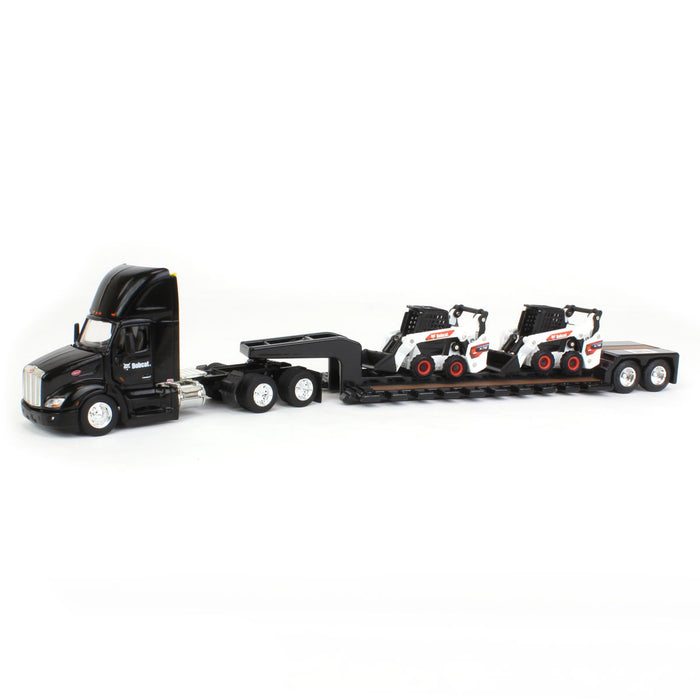 1/64 Peterbilt 579 w/ Lowboy & 2 Bobcat S76 Skid-Steer Loaders, 2022 NTT'NC Show