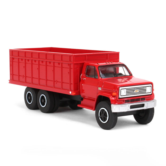 1/64 1983 Chevrolet C70 Tandem Grain Truck w/ Red Cab & Red Bed