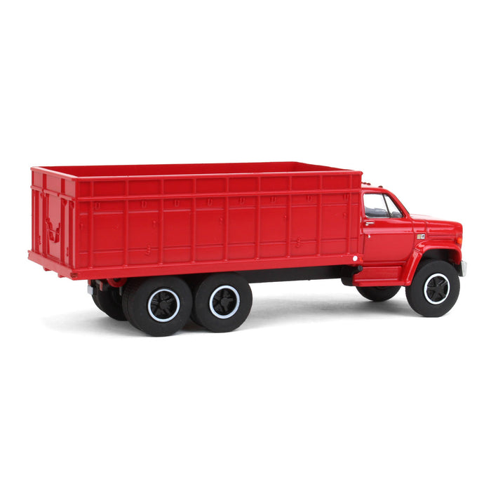 1/64 1983 Chevrolet C70 Tandem Grain Truck w/ Red Cab & Red Bed