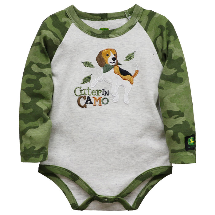 Infant John Deere Cuter in Camo Long Sleeve Bodyshirt