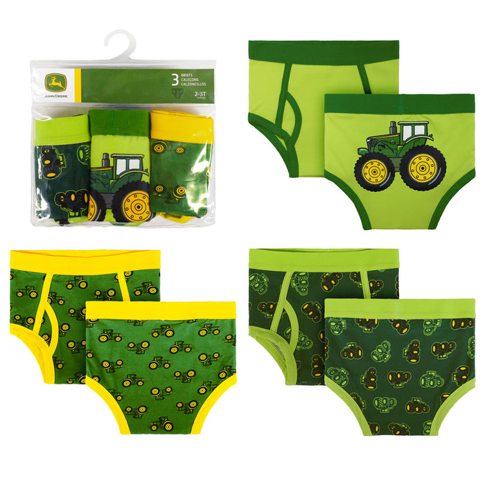 Toddler John Deere Tractor Briefs 3-Pack Set