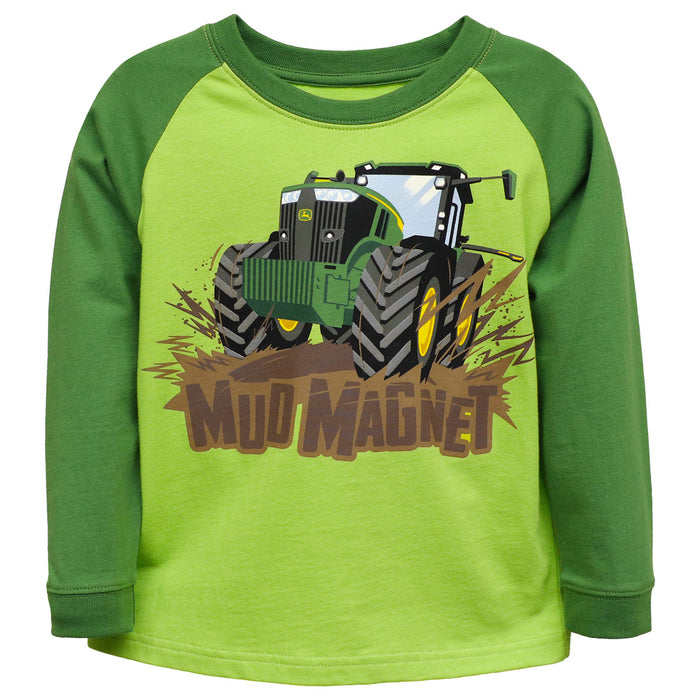 Toddler John Deere Tractor Mud Magnet Long Sleeve Shirt
