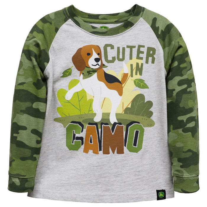 Toddler John Deere Cuter in Camo Long Sleeve Shirt
