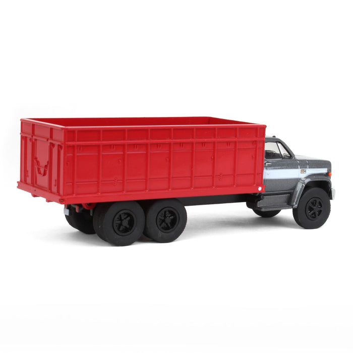 1/64 1983 Chevrolet C70 Tandem Grain Truck w/ Gray Cab & Red Bed