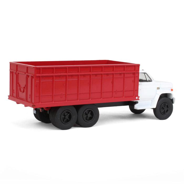 1/64 1983 Chevrolet C70 Tandem Grain Truck w/ White Cab & Red Bed