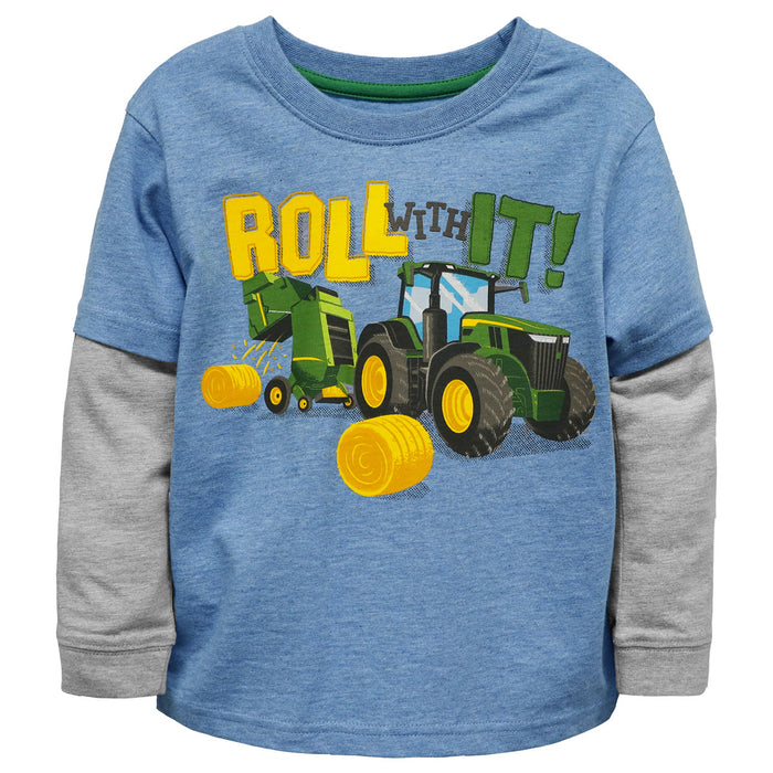 Toddler John Deere Roll With It Baling Long Sleeve Shirt