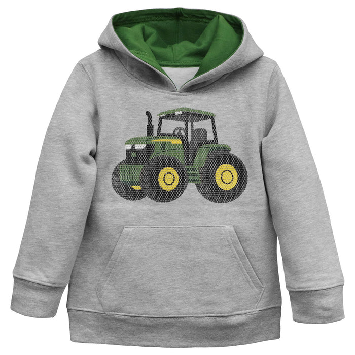 Toddler John Deere Tractor Dots Fleece Hooded Sweatshirt