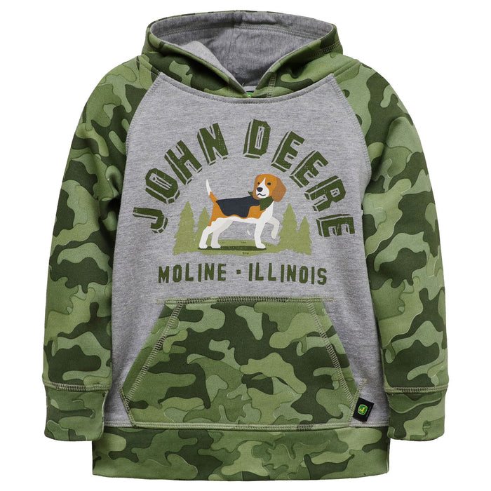 Toddler John Deere Dogs & Camo Fleece Hooded Sweatshirt