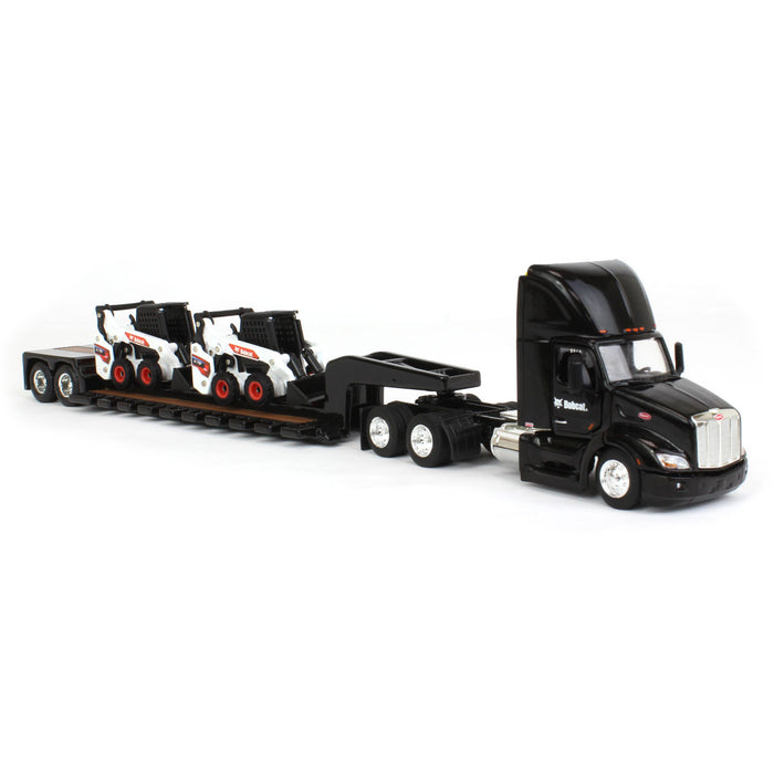 1/64 Peterbilt 579 w/ Lowboy & 2 Bobcat S76 Skid-Steer Loaders, 2022 NTT'NC Show