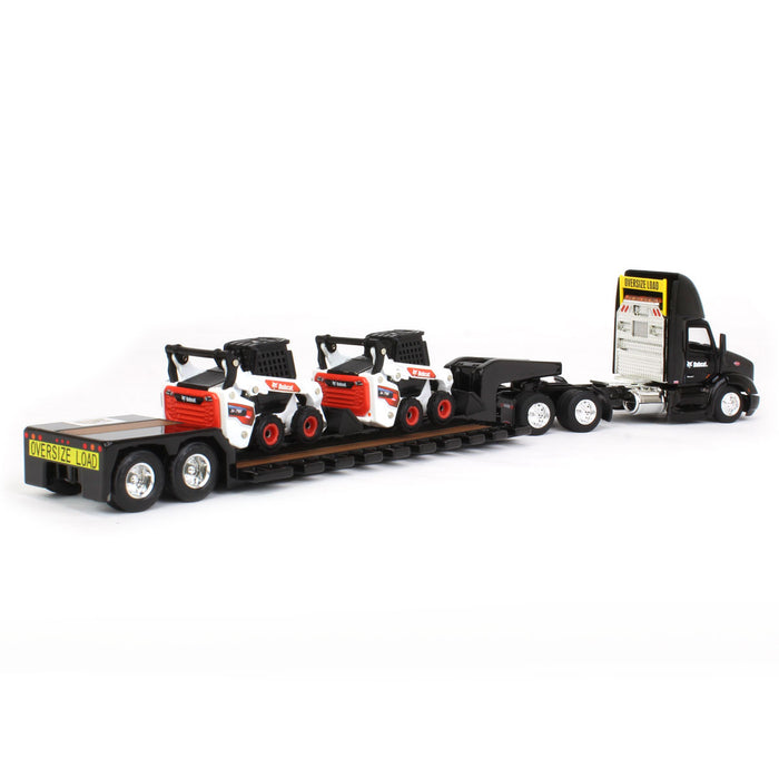 1/64 Peterbilt 579 w/ Lowboy & 2 Bobcat S76 Skid-Steer Loaders, 2022 NTT'NC Show