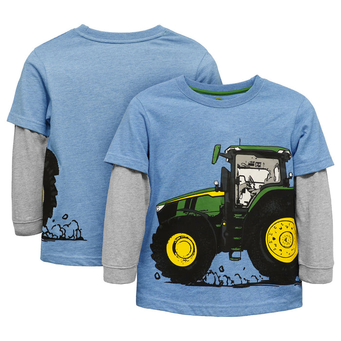 Childrens John Deere Bold Tractor Long Sleeve Shirt