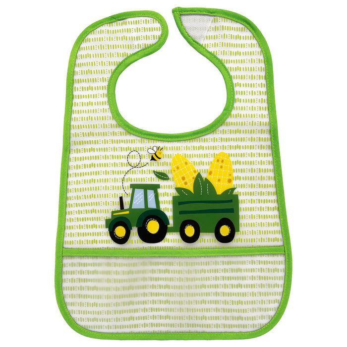 Pack of 3 John Deere PEVA Bibs