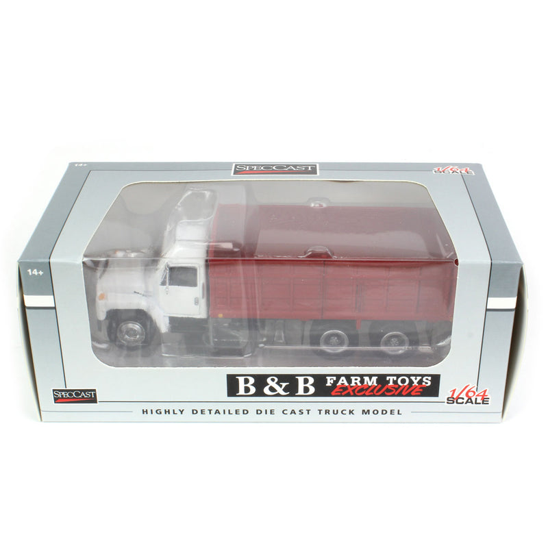 1/64 1980s International Grain Truck with Tandem Axle & White Cab by SpecCast