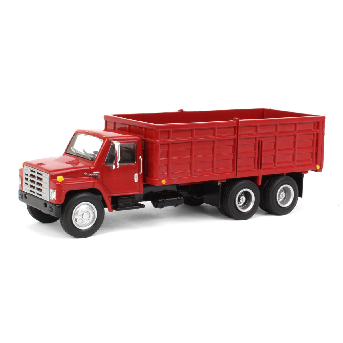 1/64 1980s International Grain Truck with Tandem Axle & Red Cab by