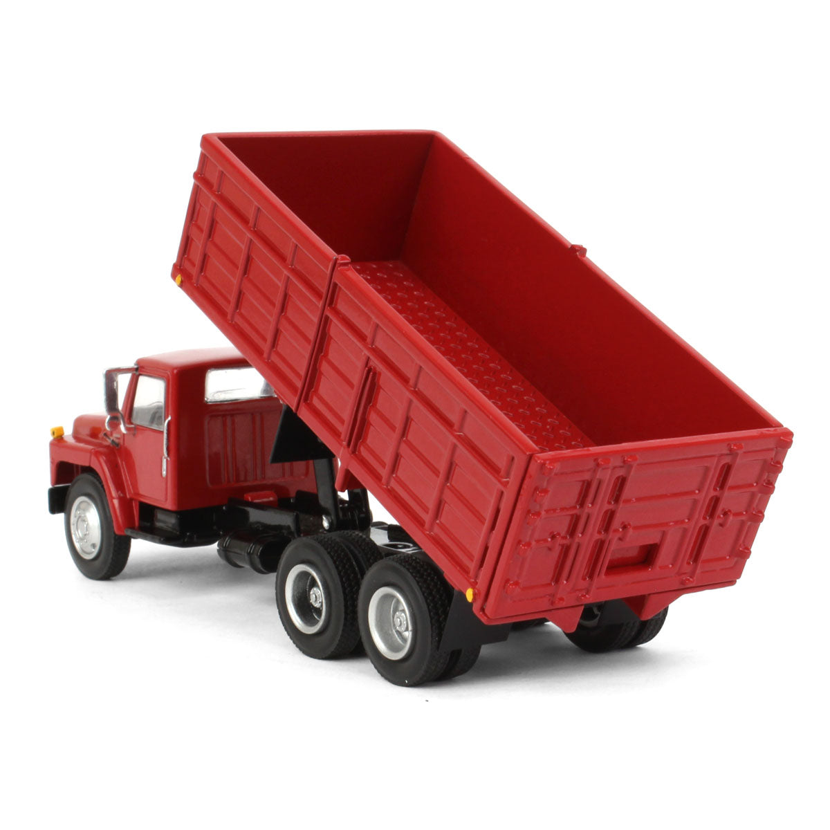 1/64 1980s International Grain Truck with Tandem Axle & Red Cab by