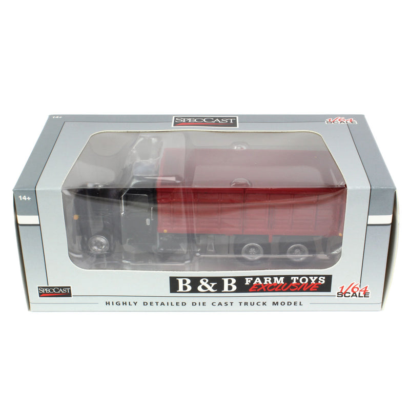 1/64 1980s International Grain Truck with Tandem Axle & Black Cab by SpecCast