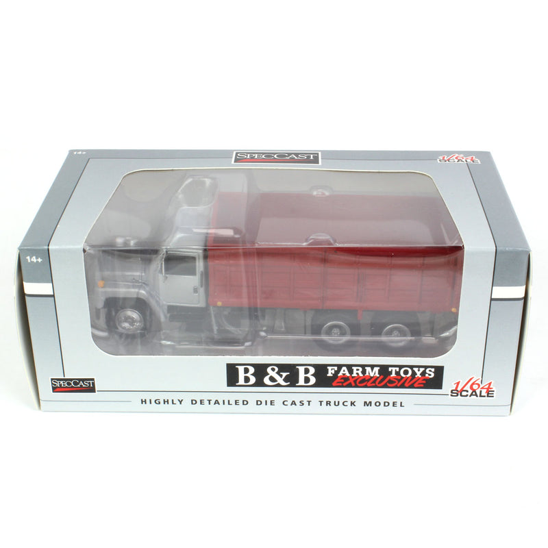 1/64 1980s International Grain Truck with Tandem Axle & Silver Cab by SpecCast