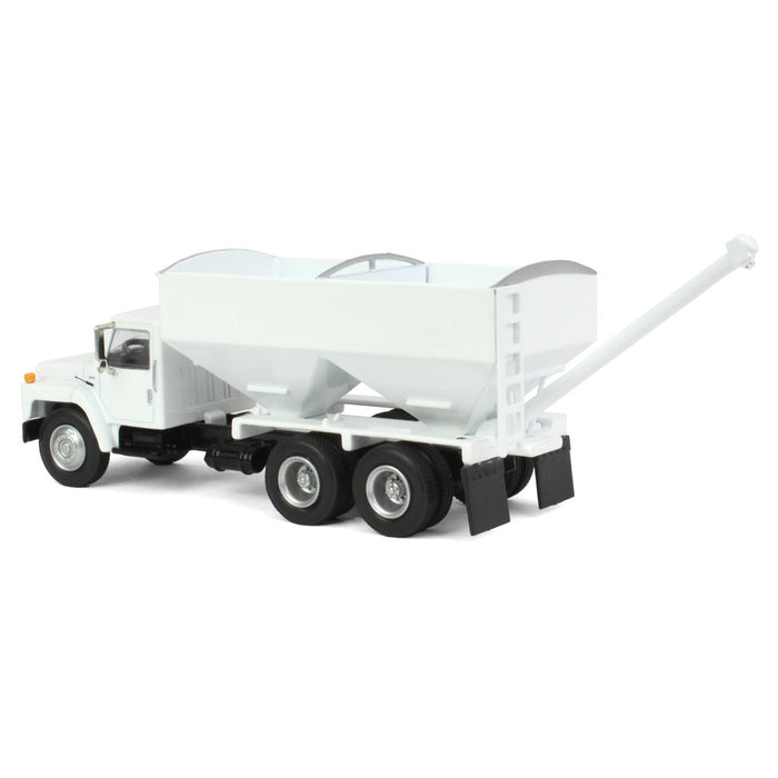 1/64 1980s International Tandem-axle Dry Fertilizer Tender Truck w/ White Cab