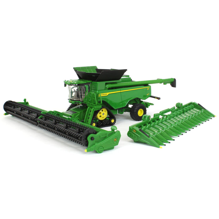 1/64 John Deere X9 1100 Combine w/ Front Tracks and Draper & Corn Heads, ERTL Prestige Collection