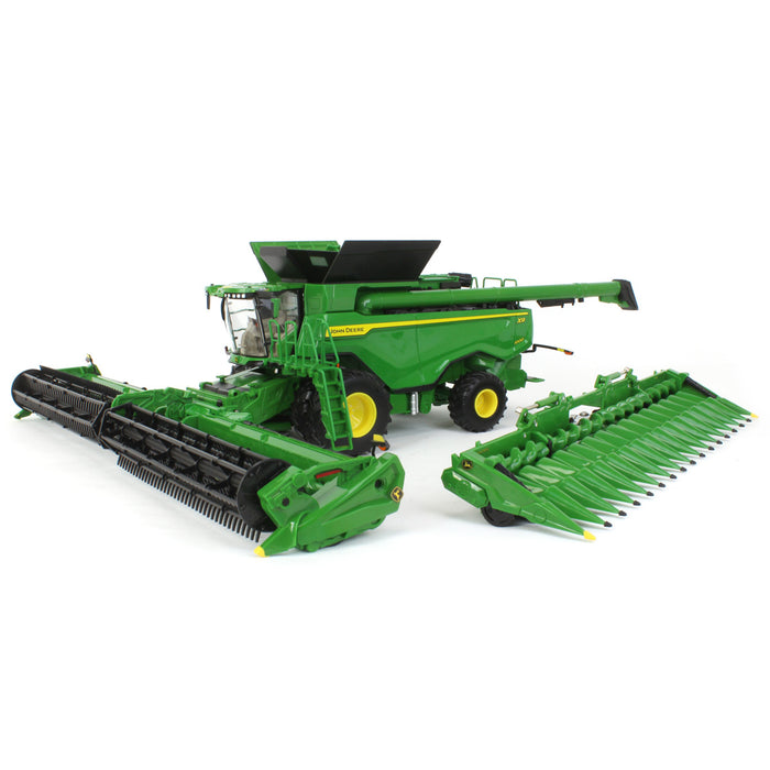 1/32 John Deere X9 1000 Combine w/ Draper Head & Corn Head, Prestige Series