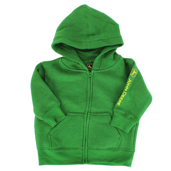 Infants John Deere Green Zip Up Hooded Sweatshirt