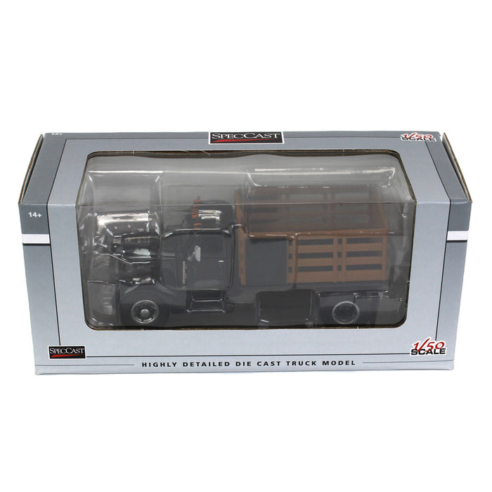 1/50 Black International KB-8 Truck with Stake Bed