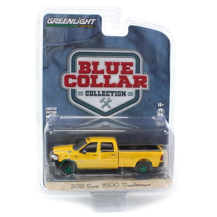 1/64 2021 Ram 3500 Tradesman, School Bus Yellow, Blue Collar Series 11--CHASE UNIT