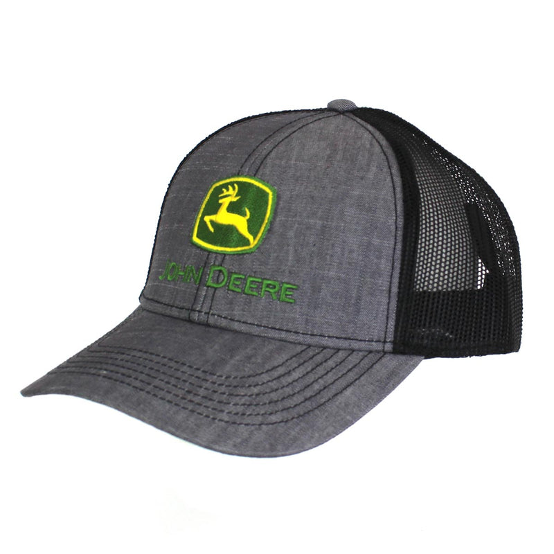 John Deere Oxford Gray Twill Cap