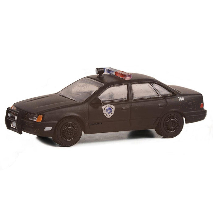 1/64 1986 Ford Taurus LX, Weathered Detroit Metro West Police, Robocop, Anniv Collection Series 15