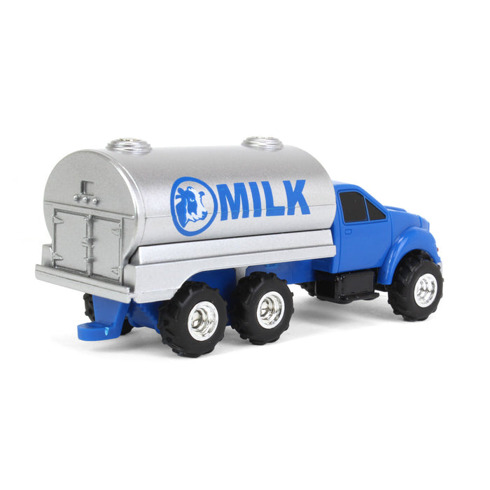 1/64 Blue Tandem Milk Tank Truck, ERTL Collect N Play