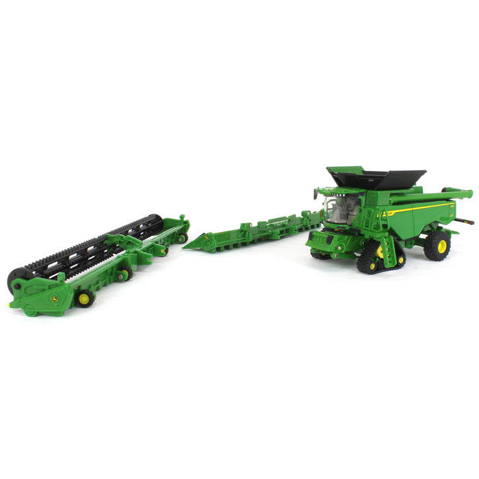 1/64 John Deere X9 1100 Combine w/ Front Tracks and Draper & Corn Heads, ERTL Prestige Collection